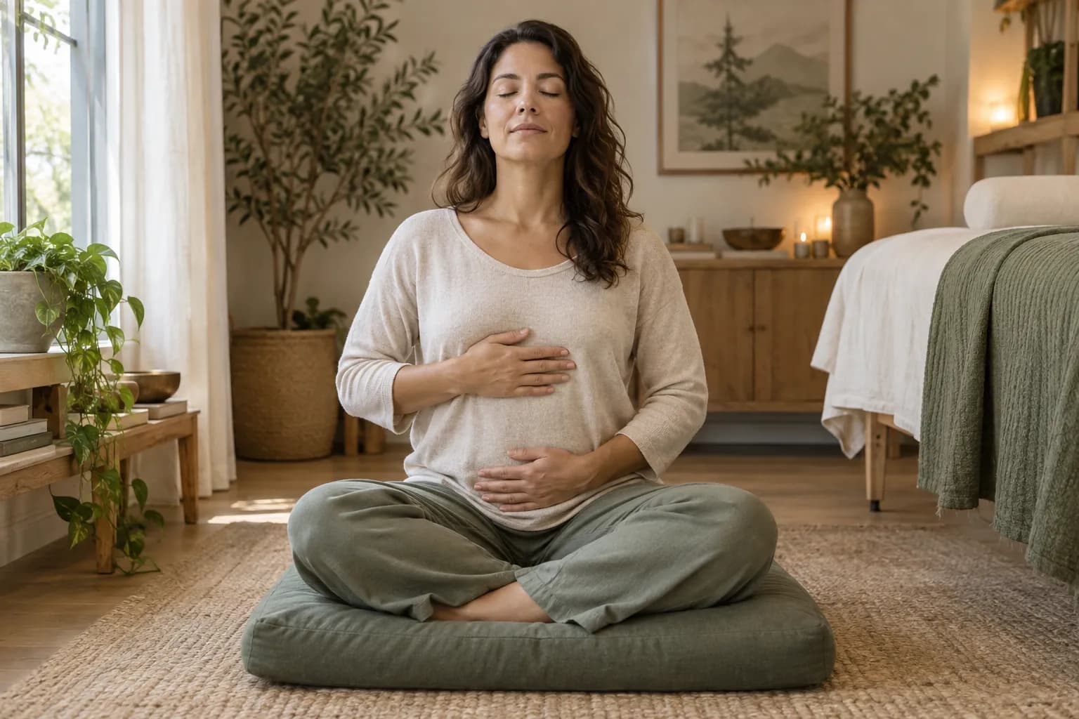 A private consultation setting for discussing pelvic-floor concerns